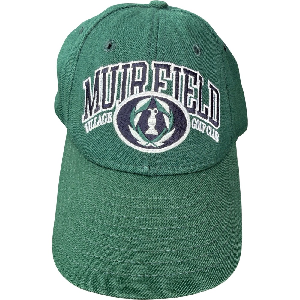 Muirfield Village Golf Club Hat Green Fitted Embroidered Golf Cap Mens Large